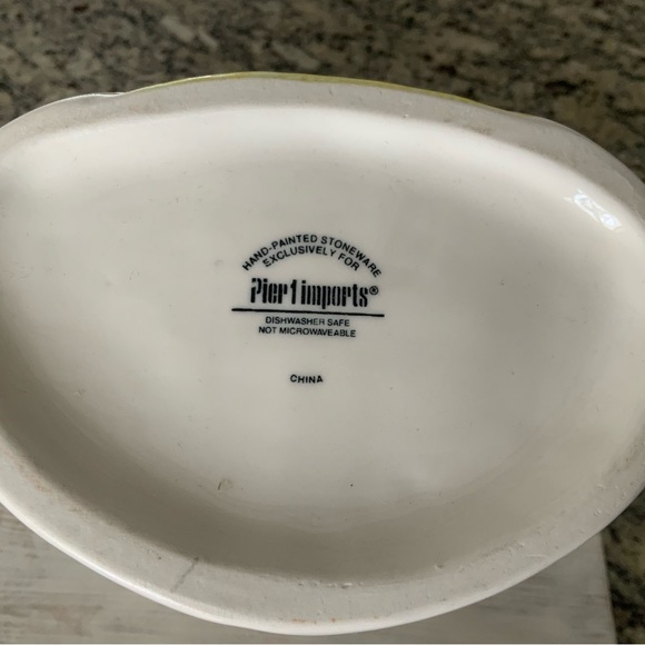 Pier-One Hand Painted Ceramic Owl Vase Or Kitchen Utensil - Picture 6 of 6